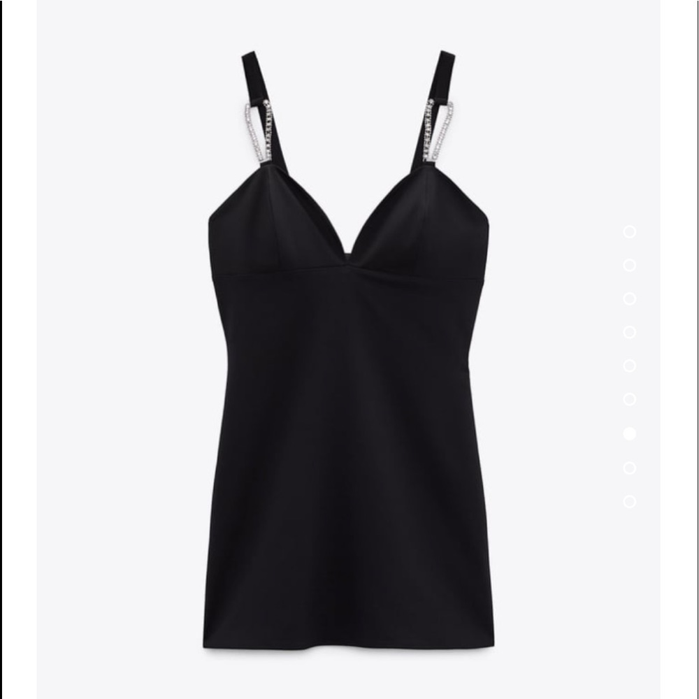 Zara black sparkly strap dress NWT